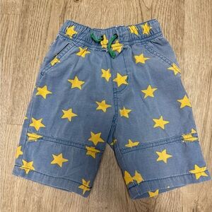 Mini Boden Starry Blue and Yellow Shorts